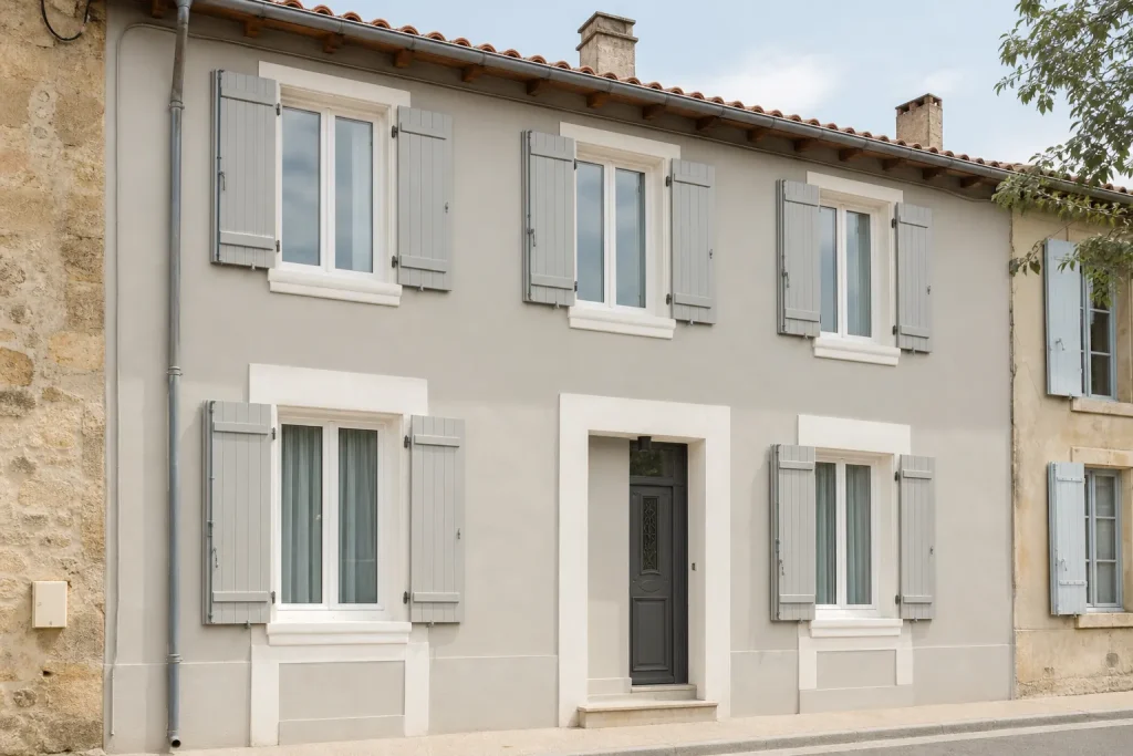 Fau00e7ade ru00e9novu00e9e d'une maison de ville
