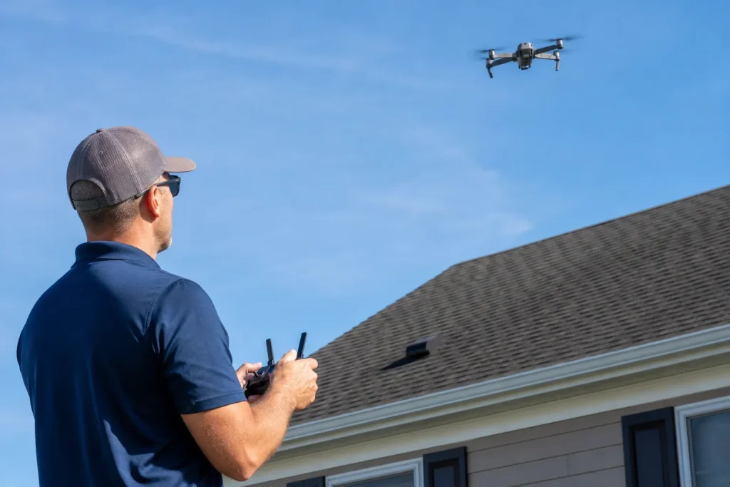 Inspection de toiture par drone